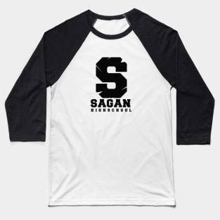 S Sagan Highschool Black Baseball T-Shirt